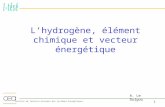 1 Institut de Technico-Economie des Systèmes Energétiques A. Le Duigou Lhydrogène, élément chimique et vecteur énergétique.
