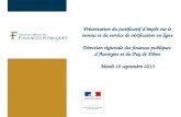 Présentation du justificatif dimpôt sur le revenu et du service de vérification en ligne Direction régionale des finances publiques dAuvergne et du Puy.