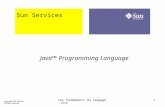 Les fondements du langage Java1 Sun Services Java Programming Language Copyright 2005 K.ALLEM All Rights Reserved.