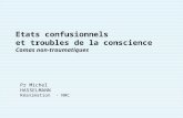 Etats confusionnels et troubles de la conscience Comas non-traumatiques Pr Michel HASSELMANN R é animation - NHC.
