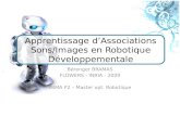 Bérenger BRAMAS FLOWERS - INRIA - 2009 ISIMA F2 – Master opt. Robotique Apprentissage dAssociations Sons/Images en Robotique Développementale.