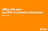 Office 365 pour les PME et grandes entreprises. Les Entreprises ont des besoins spécifiques