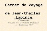 Carnet de Voyage de Jean-Charles Lapince embarqué à bord de lAstrolabe de Jules César Dumont dUrville en Septembre 1837.