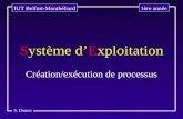 S. Domas Système dExploitation Création/exécution de processus 1ère annéeIUT Belfort-Montbéliard.