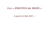 Les « PHOTOS du MOIS » A partir de Mai 2007…. À la place du Cercle Militaire… devenu « le CIRQUE »