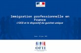 Immigration professionnelle en France LOFII et le dispositif du guichet unique Paris – 25 juin 2013.