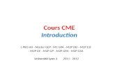 Cours CME Introduction L PRO AII - Master GEP : M1 GPA - M2P DEI - M2P E3I - M2P GE - M2P GP - M2P GPA - M2P GSA Université Lyon 1 2011 - 2012.
