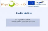 Double diplôme Un objectif de lEEES Un instrument : Erasmus Mundus.