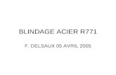 BLINDAGE ACIER R771 F. DELSAUX 05 AVRIL 2005. CHICANE BLINDAGE DEMONTABLE RR77 R771 DQR Q6 BLINDAGE ACIER R771 F. DELSAUX 05 AVRIL 2005 BLINDAGE DEMONTABLE.