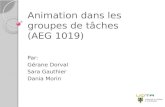 Animation dans les groupes de tâches (AEG 1019) Par: Gérane Dorval Sara Gauthier Dania Morin.