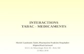 INTERACTIONS TABAC - MEDICAMENTS Muriel Gaudoneix-Taïeb, Pharmacien Praticien Hospitalier Hôpital Paul Guiraud D.I.U. de Tabacologie Paris XI - Paris XII.