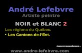 André Lefebvre Artiste peintre NOIR et BLANC 2 Les régions du Québec. Les Cantons-de-lEst.  Avancez manuellement…