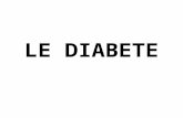 LE DIABETE. PLAN DE LA PRESENTATION classification du diabète critères diagnostiques facteurs de risque screening prévention du diabète cibles à atteindre.