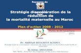 Stratégie daccélération de la réduction de la mortalité maternelle au Maroc Plan daction 2008 - 2012 Dr. Abdelali BELGHITI ALAOUI, Président de la commission.