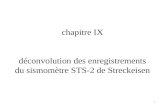 Chapitre IX déconvolution des enregistrements du sismomètre STS-2 de Streckeisen 1.