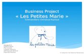 Business Project « Les Petites Marie » Commanditaire: Emmanuel Raynaud Groupe N°1 Dasque Marie Iffly Camille Langlois Marjorie Ollé-laprune Jérémie Raynaud.