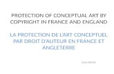 PROTECTION OF CONCEPTUAL ART BY COPYRIGHT IN FRANCE AND ENGLAND LA PROTECTION DE LART CONCEPTUEL PAR DROIT DAUTEUR EN FRANCE ET ANGLETERRE Tjasa Bobek