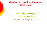 Association Eaubonne-Matlock Les Îles Anglo-normandes Soirée du 19 juin 2013.