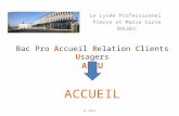 Le Lycée Professionnel Pierre et Marie Curie BOLBEC Bac Pro Accueil Relation Clients Usagers ARCU ACCUEIL ML/2013.