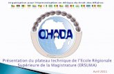 Avril 2011. Partie intégrante du Système dInformation Intégré de lOHADA (SII-OHADA) Mise en œuvre dans le cadre du Projet dappui à lERSUMA et autres institutions.