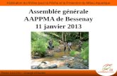 Assemblée générale AAPPMA de Bessenay 11 janvier 2013 Fédération du Rhône pour la Pêche et la Protection du Milieu Aquatique Pierre GACON – Chargé dEtudes.