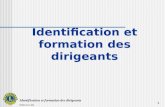 Identification et formation des dirigeants PDD-251.FR 1 Identification et formation des dirigeants
