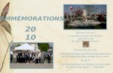 COMMÉMORATIONS 201 0 Dimanche 25 avril Commémoration du 95ème anniversaire du génocide arménien Commémoration du 65ème anniversaire de la libération des.