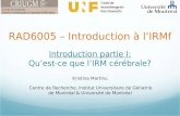 Introduction partie I: Quest-ce que lIRM cérébrale? Kristina Martinu Centre de Recherche, Institut Universitaire de Gériatrie de Montréal & Université