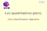 Les quadrilatères plans. Une classification objective.