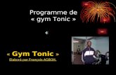 Programme de « gym Tonic » « Gym Tonic » Elaboré par François AGBOH.