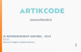 LE REFERENCEMENT NATUREL - 2014 S.E.O. (Search Engine Optimisation)