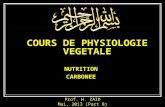 COURS DE PHYSIOLOGIE VEGETALE NUTRITION CARBONEE Prof. H. ZAID Mai, 2013 (Part 8)