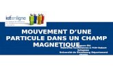 MOUVEMENT DUNE PARTICULE DANS UN CHAMP MAGNETIQUE Hugues Ott Maître de Conférences à lIUT Robert Schuman Université de Strasbourg Département Chimie.