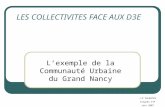 LES COLLECTIVITES FACE AUX D3E Lexemple de la Communauté Urbaine du Grand Nancy J-P VALENTIN Congrès ITF Juin 2007.