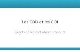 Les COD et les COI Direct and indirect object pronouns.