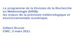 WWRP Le programme de la Division de la Recherche en Météorologie (DRM): les enjeux de la prévision météorologique et environnementale numérique. Gilbert.