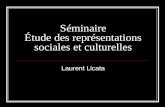 Séminaire Étude des représentations sociales et culturelles Laurent Licata.