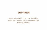 SUPPREM Sustainability in Public and Private Environmental Management.