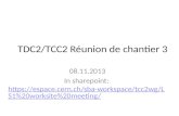 TDC2/TCC2 Réunion de chantier 3 08.11.2013 In sharepoint:  workspace/tcc2wg/LS1%20worksite%20meeting