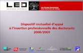 Dispositif mutualis© dappui   linsertion professionnelle des doctorants 2008/2009