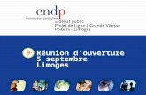 Réunion douverture 5 septembre Limoges. Le déroulement de la réunion 1. Présentation du débat public4. Débat avec la salle5. Conclusions de la réunion3.