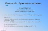 Economie régionale et urbaine Henri Capron Département déconomie Année académique 2006-2007 Notes de cours: hcapron/sylere1_ro.ppt.
