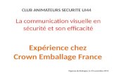 La communication visuelle en sécurité et son efficacité CLUB ANIMATEURS SECURITE UI44 Vigneux de Bretagne, le 23 novembre 2012.