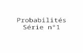 Probabilités Série n°1. Déterminer la probabilité pour que chacun des événements suivants soit réalisé. Le résultat sera donné sous la forme d’une fraction.