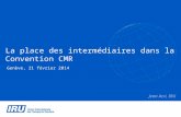 La place des intermédiaires dans la Convention CMR Genève, 21 février 2014 Jean Acri, IRU.