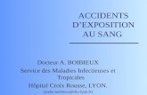 ACCIDENTS D’EXPOSITION AU SANG Docteur A. BOIBIEUX Service des Maladies Infectieuses et Tropicales Hôpital Croix Rousse, LYON. (andre.boibieux@chu-lyon.fr)