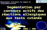 2002 / 2003 Département Traitement du Signal et Télécommunications Segmentation par contours actifs des réactions allergiques aux tests cutanés Amélie.