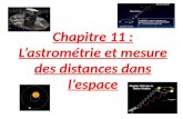 Chapitre 11 : L’astrométrie et mesure des distances dans l’espace.