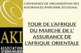 TOUR DE L’AFRIQUE DU MARCHE DE L’ ASSURANCE DE L’AFRIQUE ORIENTALE CONFERENCE DE ORGANISATION DES ASSURANCES AFRICAINE 2013(OAA)