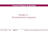 Introduction : analyse graphique et erreurs de mesure Travaux Pratiques de physique Fluide 3 : Écoulements visqueux.